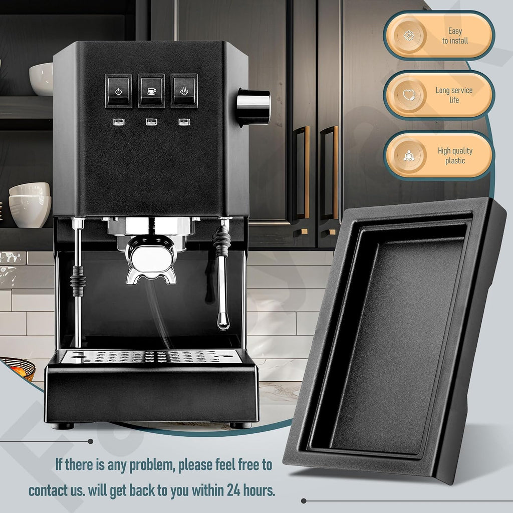 Low Profile Drip Tray for Gaggia Classic Pro Espresso Machine | Extended Stainless Steel Tube, with OPV Spring Modification Kit