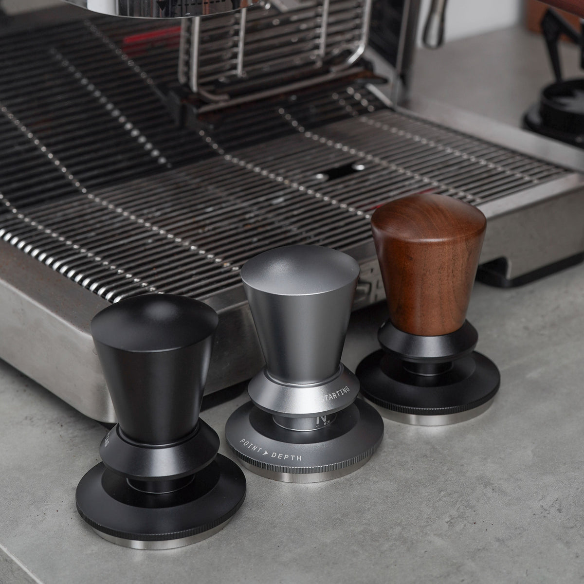 Spring-Loaded Espresso Tamper, 30 lb Constant Force
