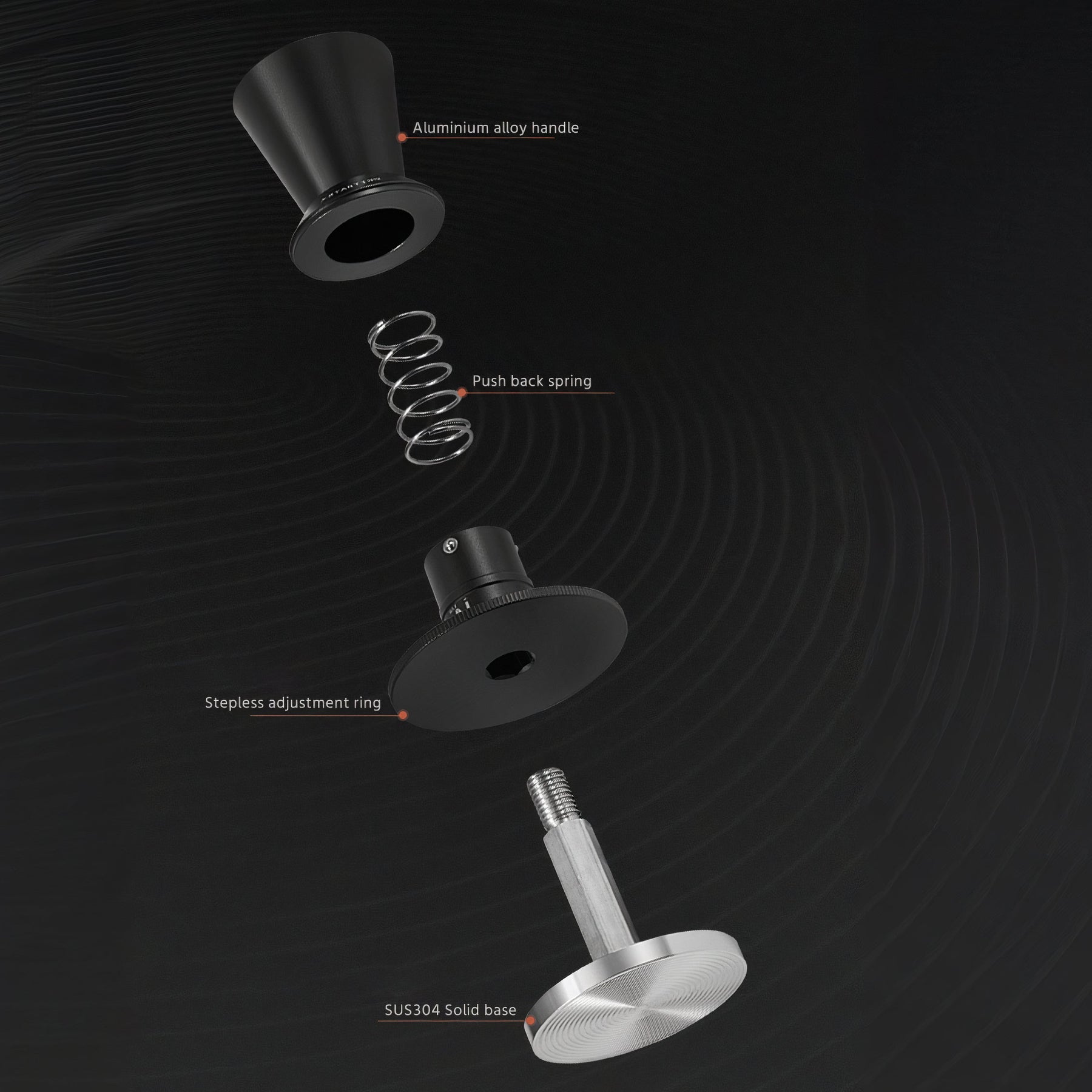 Spring-Loaded Espresso Tamper, 30 lb Constant Force