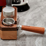 Bottomless Portafilter, Solid Wood Handle