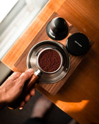 58.5Mm Coffee Tamper V4 - Spring-Loaded Tamper with 15Lb / 25Lb / 30Lbs Replacement Springs - Anodized Aluminum Handle and Stand - Stainless Steel Flat Base,Black