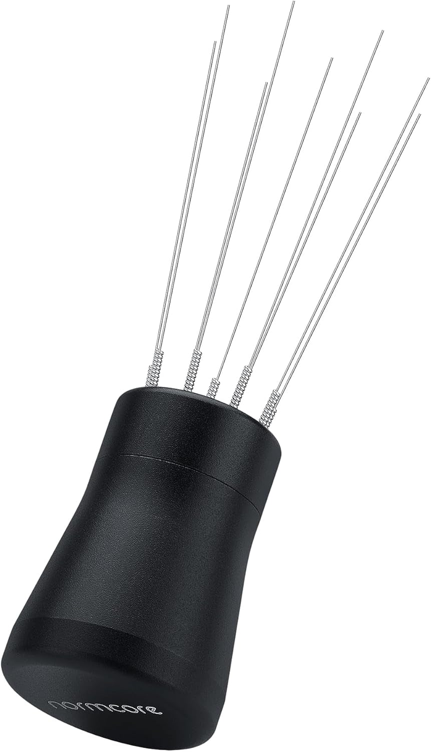WDT Distribution Tool V2.1 with Stand - 0.23Mm 8 Prong Espresso Distribution Tool - Magnetic Coffee Stirrer with 16 Extra Needles