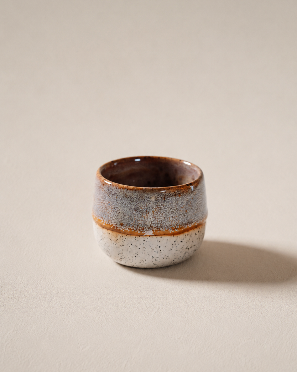 Komorebi 8 oz stoneware cappuccino cup, Mist Gray glaze