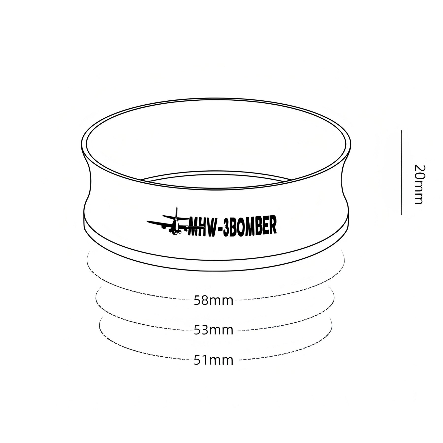MHW-3BOMBER Espresso Magnetic Dosing Ring, Aluminum Alloy