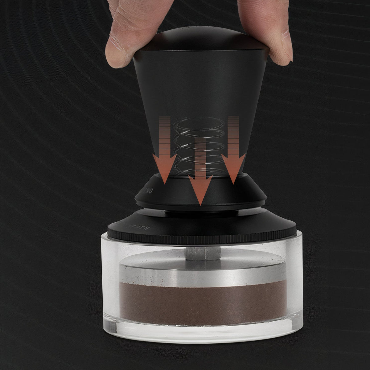 Spring-Loaded Espresso Tamper, 30 lb Constant Force