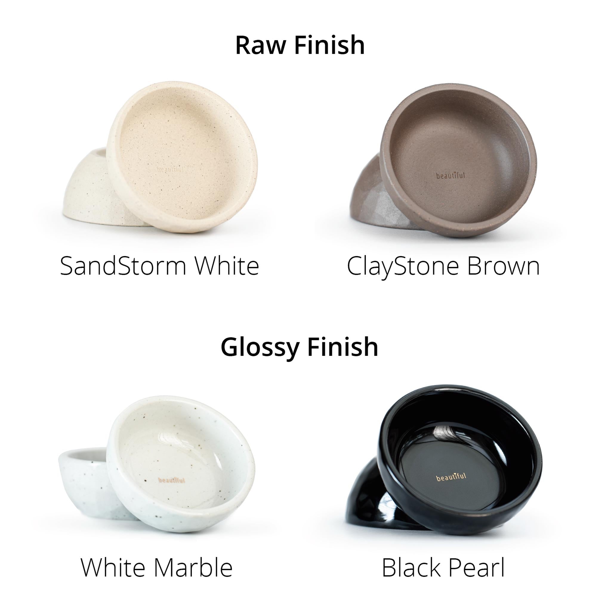KRUVE Earth espresso cups in all four colorways