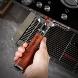 Bottomless Portafilter, Solid Wood Handle