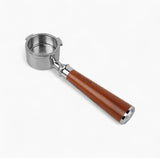 Bottomless Portafilter, Solid Wood Handle