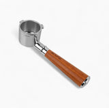 Bottomless Portafilter, Solid Wood Handle