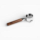 Flat-Bottom Bottomless Portafilter, Walnut