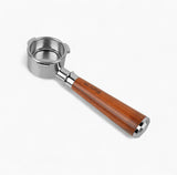 Bottomless Portafilter, Solid Wood Handle