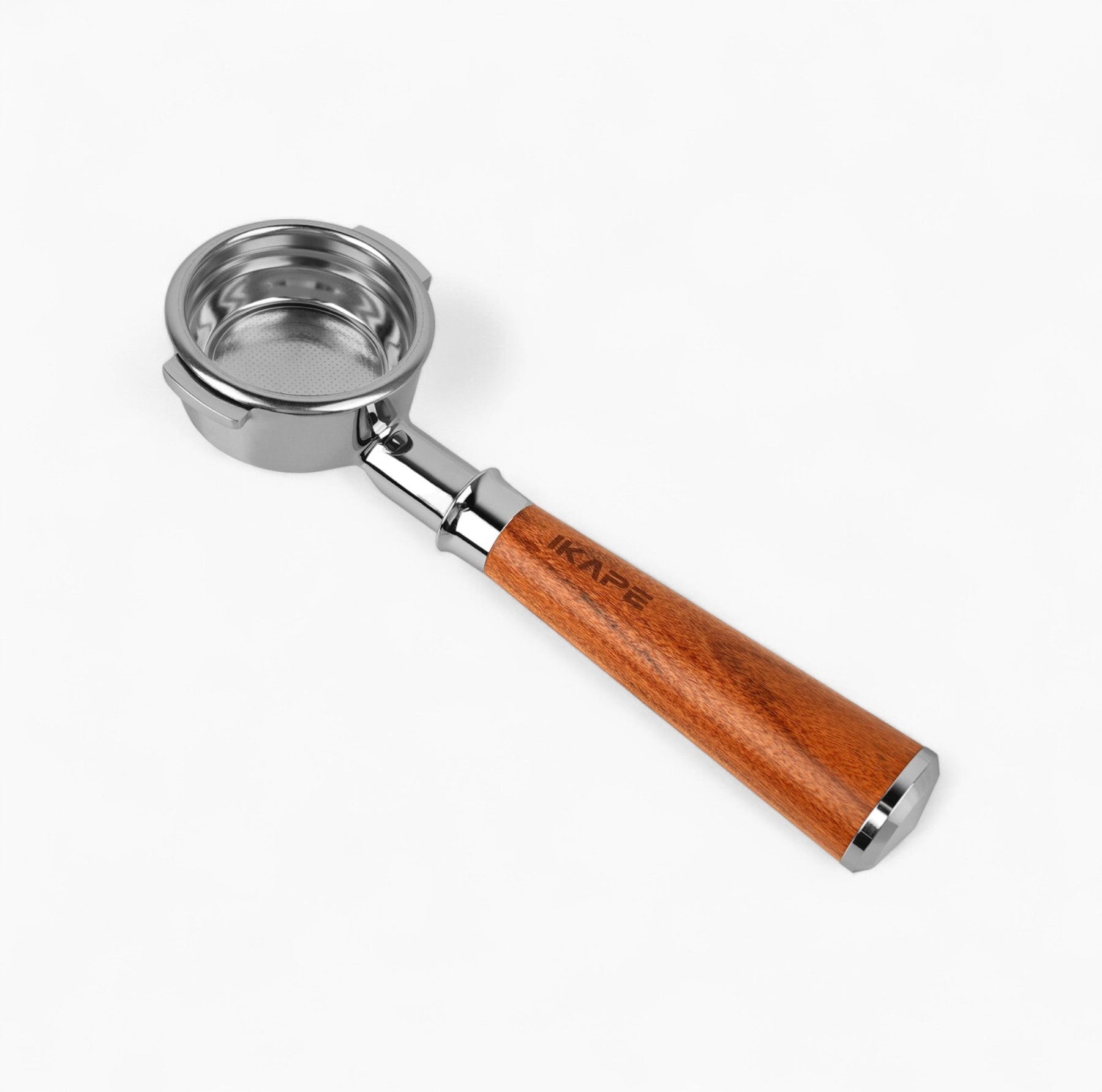 Bottomless Portafilter, Solid Wood Handle