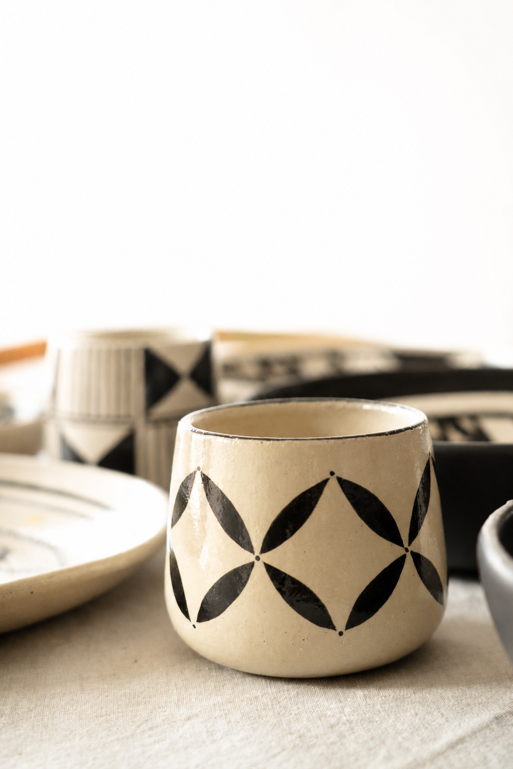 Hand-Painted Stoneware Cup, Hutsul Heritage
