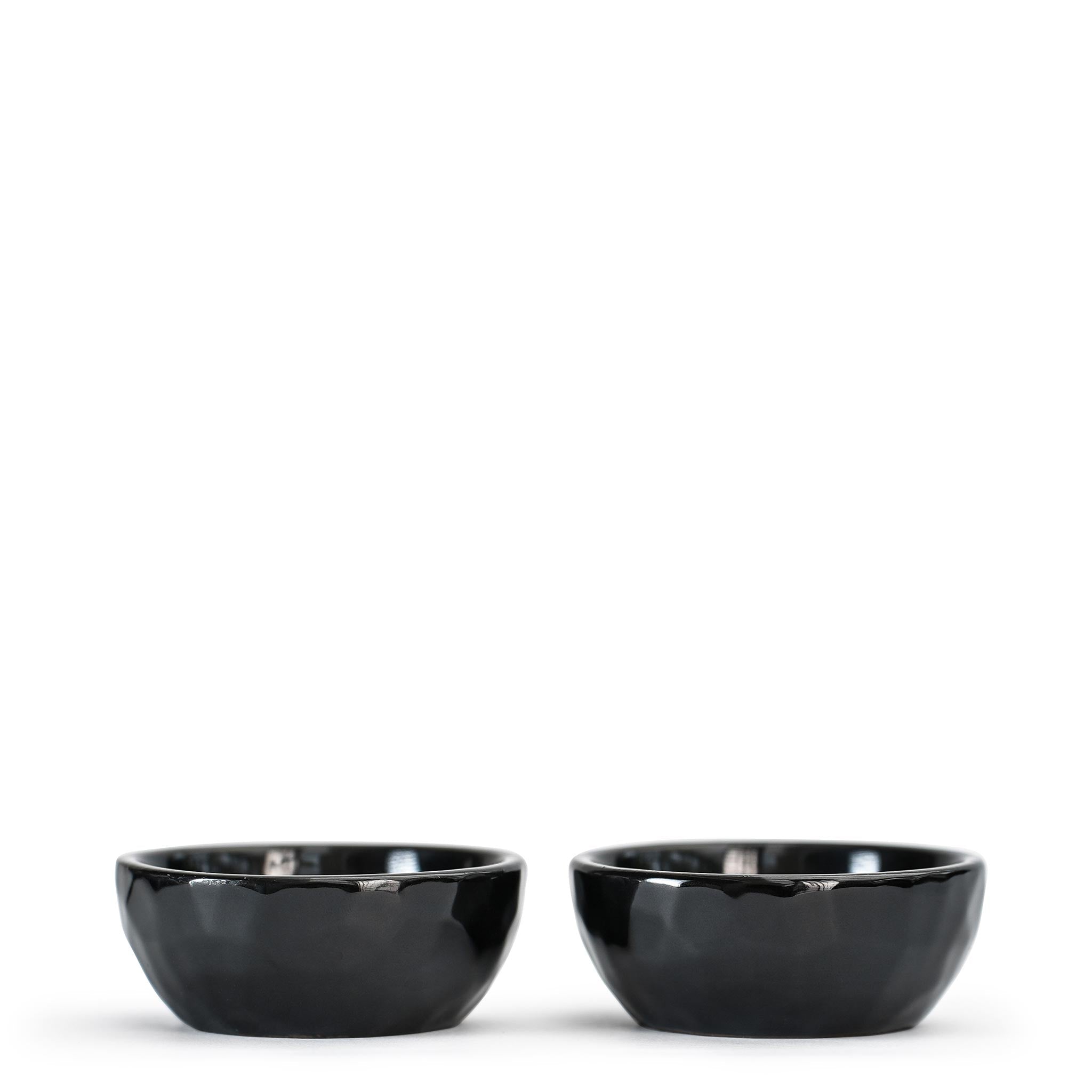 Glossy Black Pearl Earth espresso cup