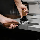 Flat-Bottom Bottomless Portafilter, Walnut