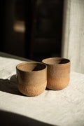 Stoneware Cappuccino Cup, Rose Clay