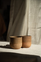 Stoneware Cappuccino Cup, Rose Clay