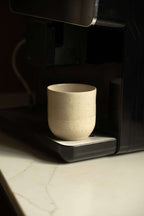 Stoneware Cappuccino Cup, Speckled White
