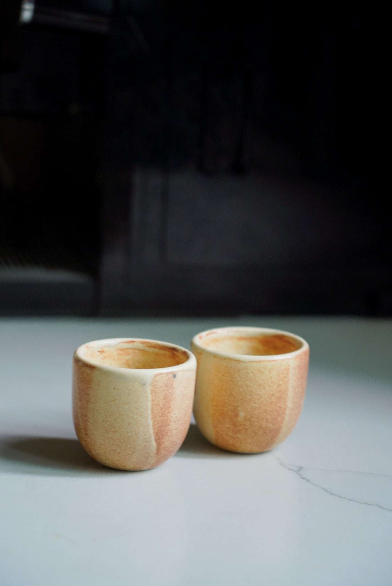 Beige Stoneware Espresso Cup