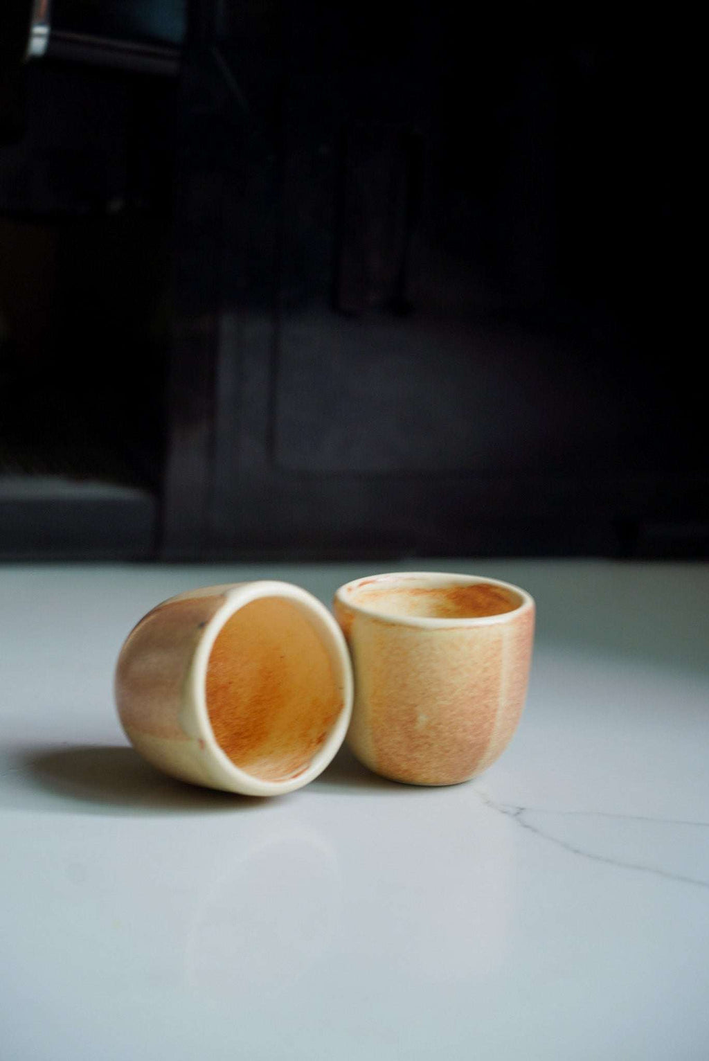 Beige Stoneware Espresso Cup