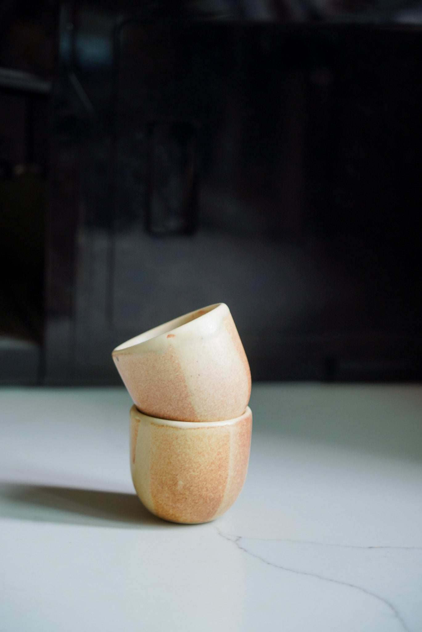 Beige Stoneware Espresso Cup