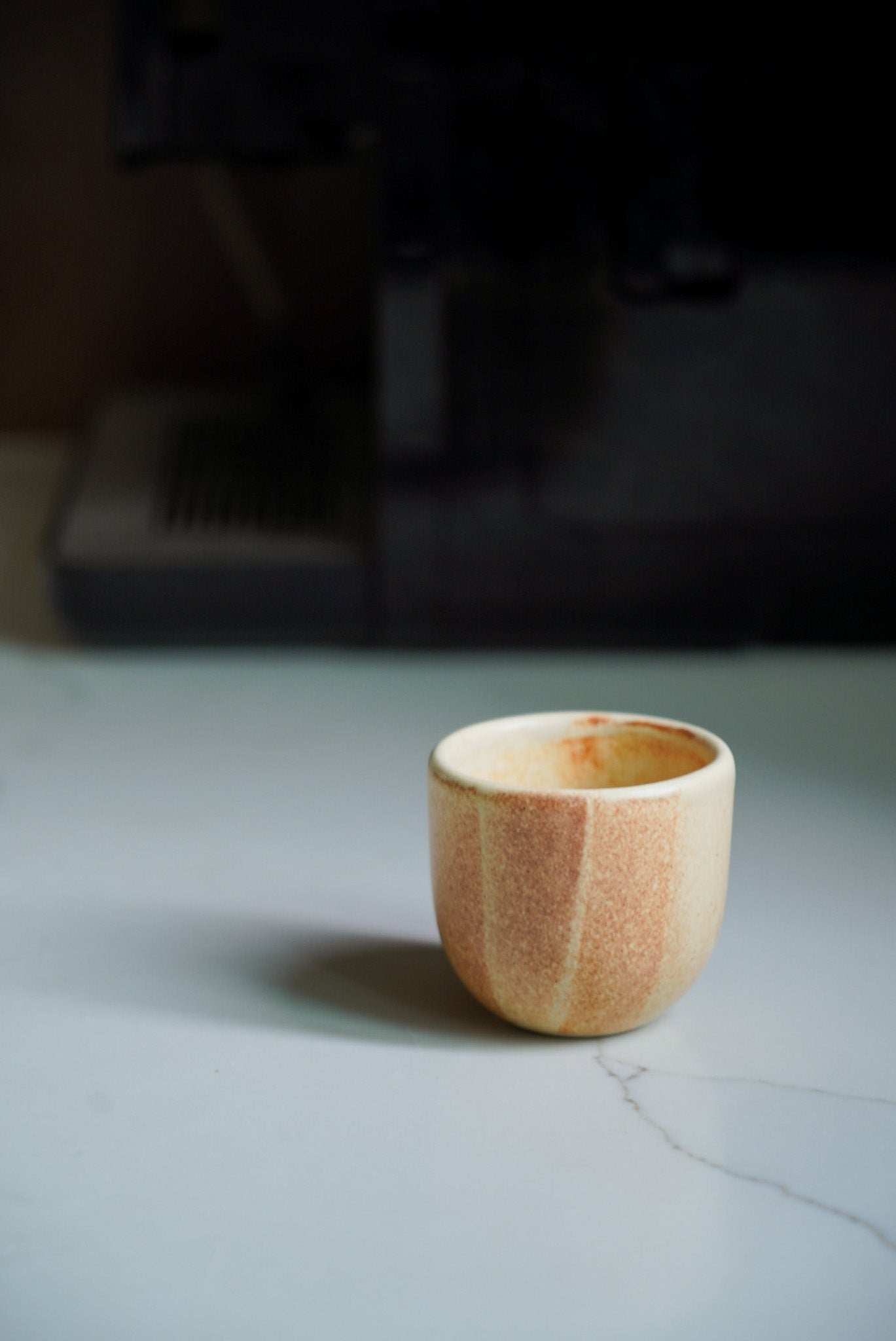 Beige Stoneware Espresso Cup