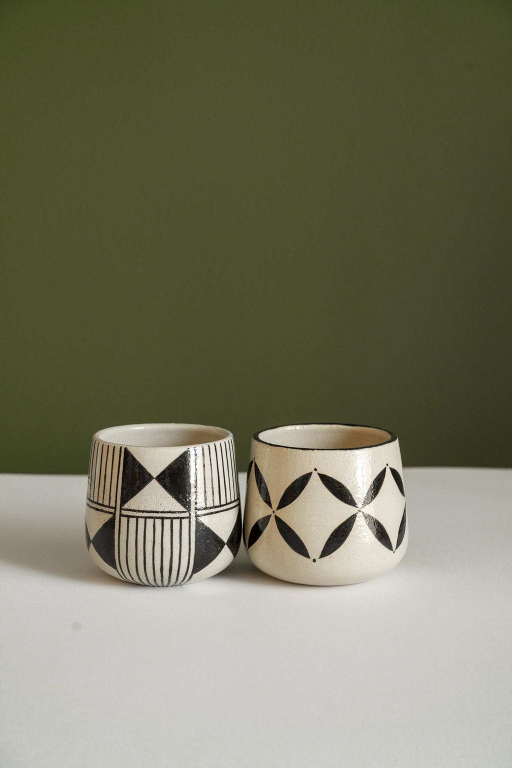 Hand-Painted Stoneware Cup, Hutsul Heritage