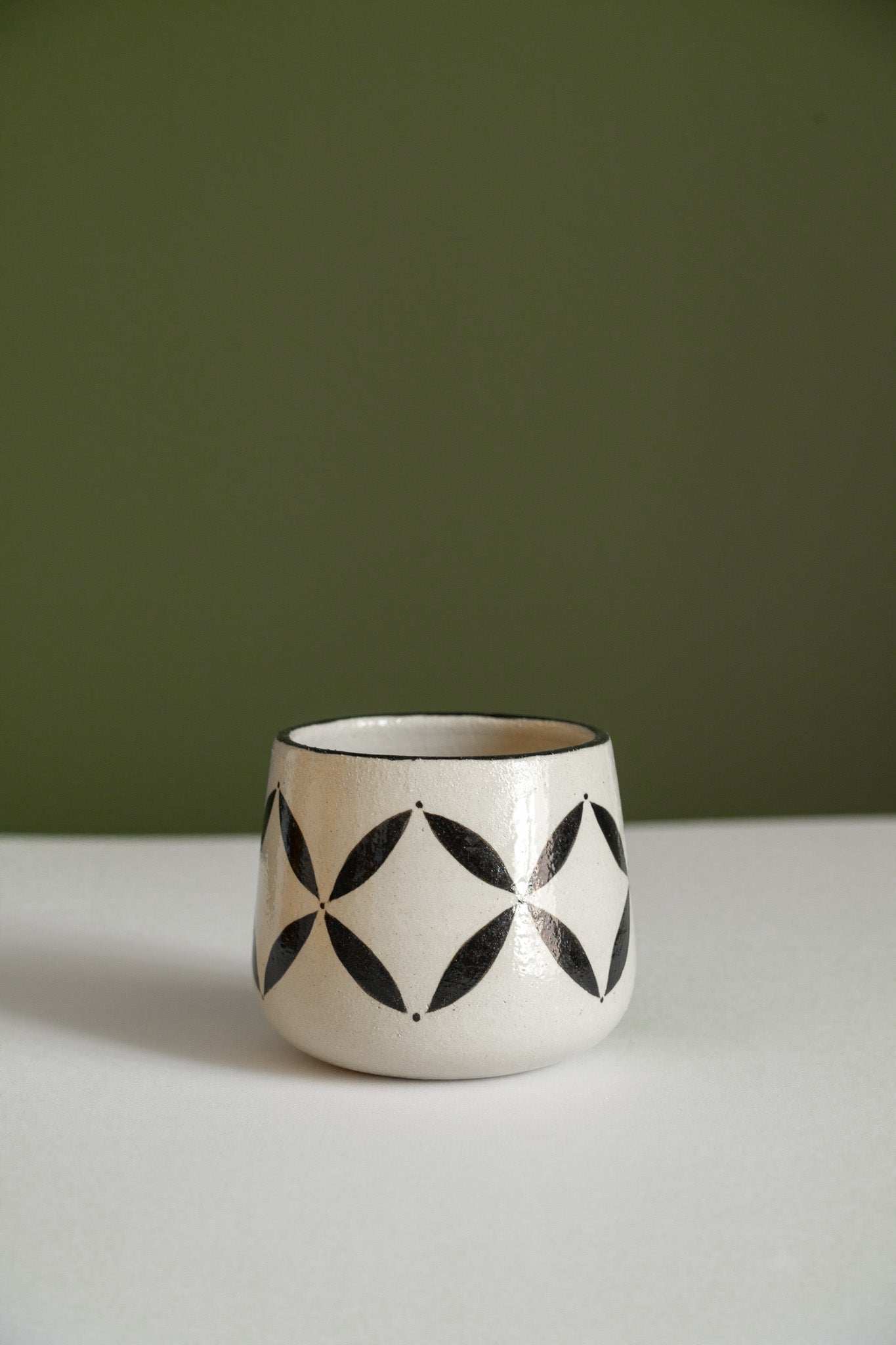 Hand-Painted Stoneware Cup, Hutsul Heritage