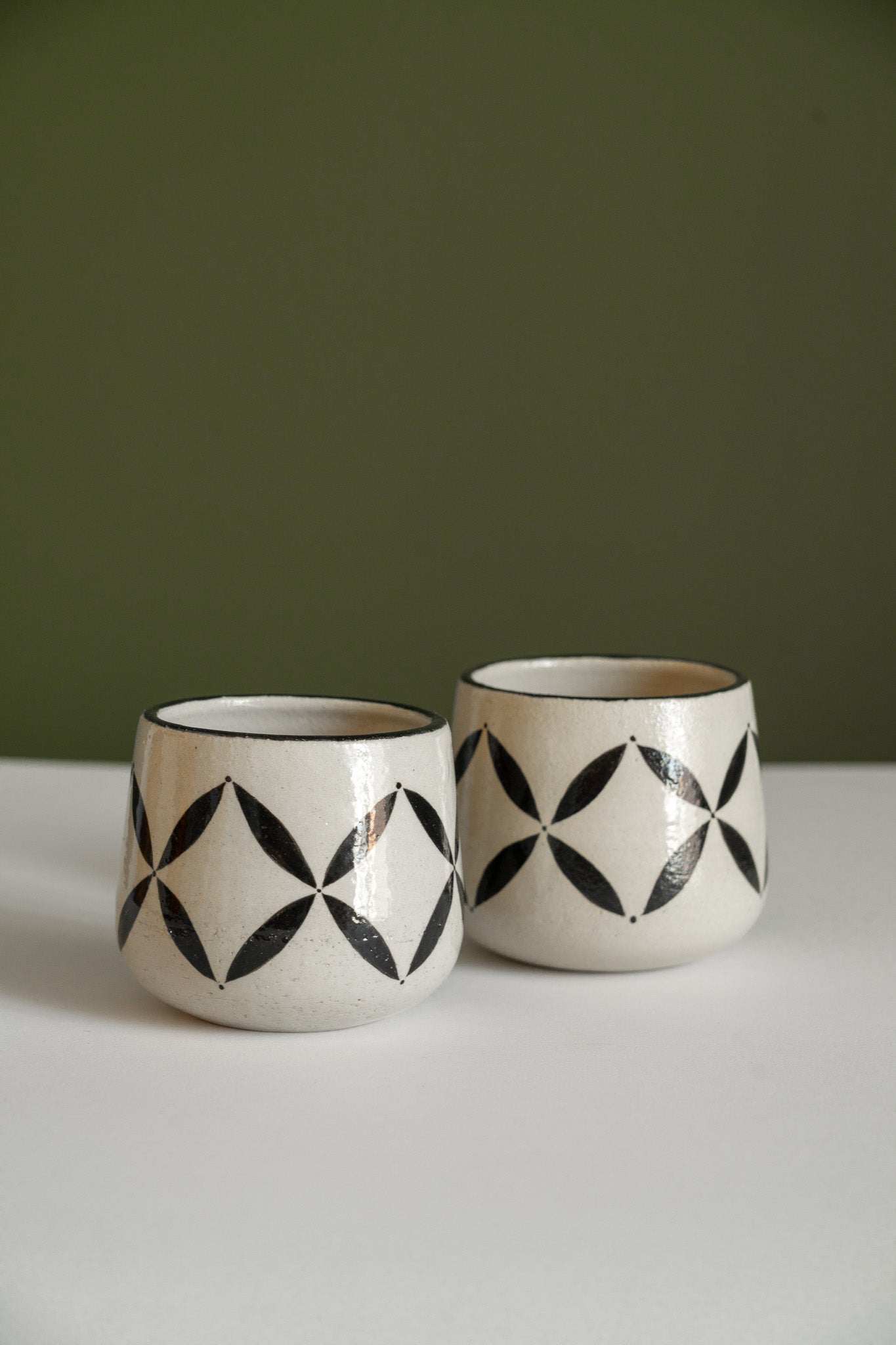 Hand-Painted Stoneware Cup, Hutsul Heritage