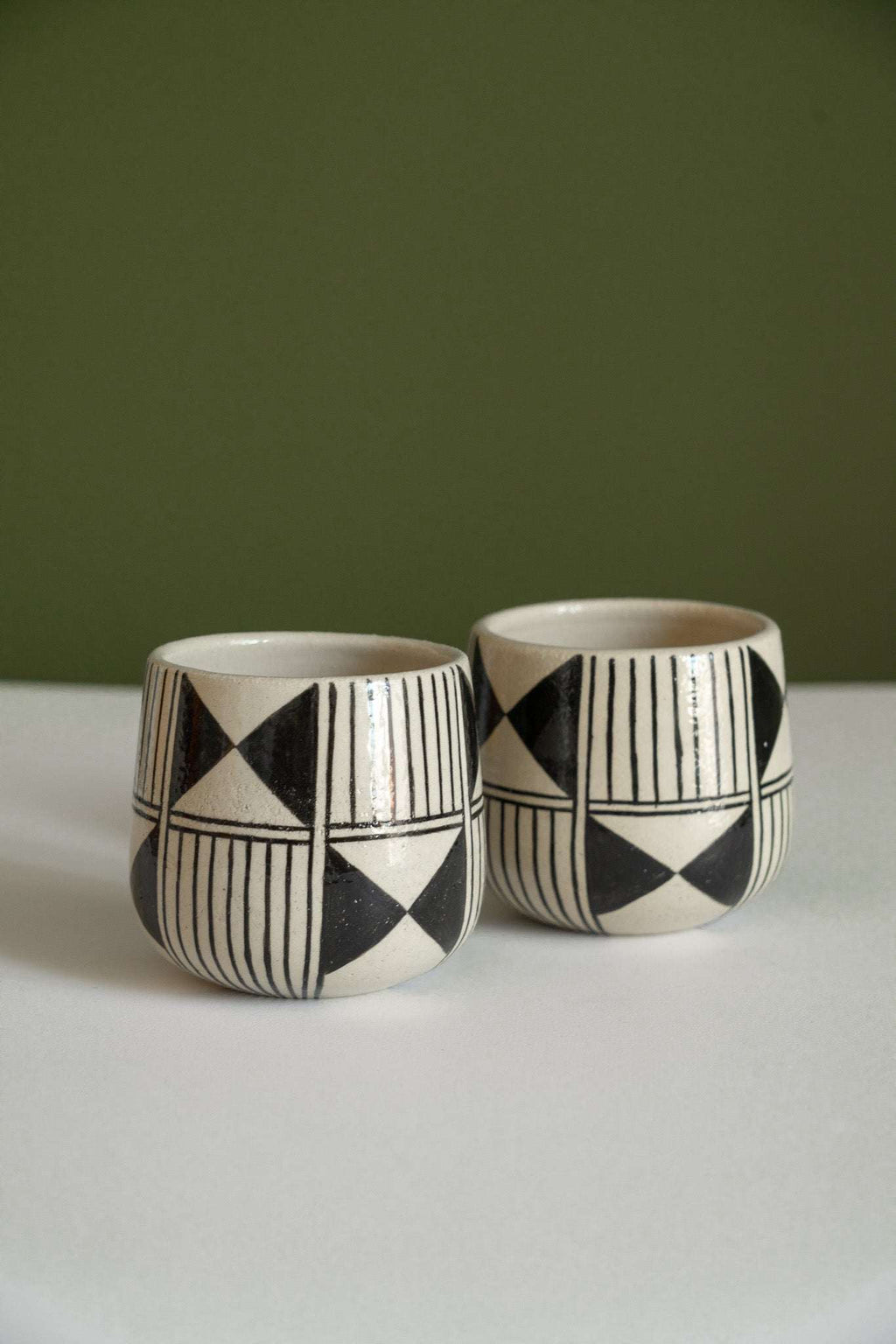 Hand-Painted Stoneware Cup, Hutsul Heritage