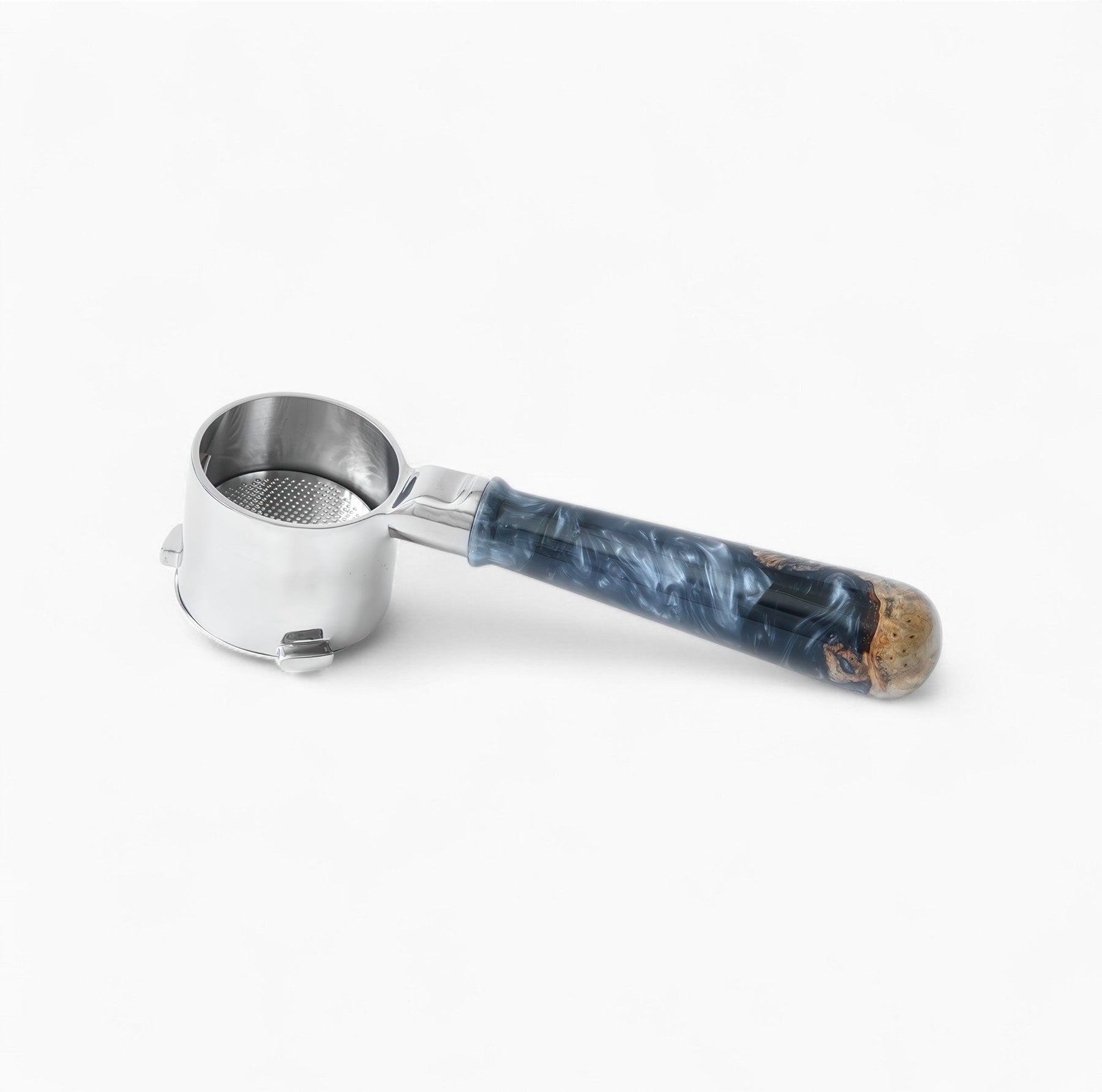 Bottomless Portafilter, Walnut and Resin Handle