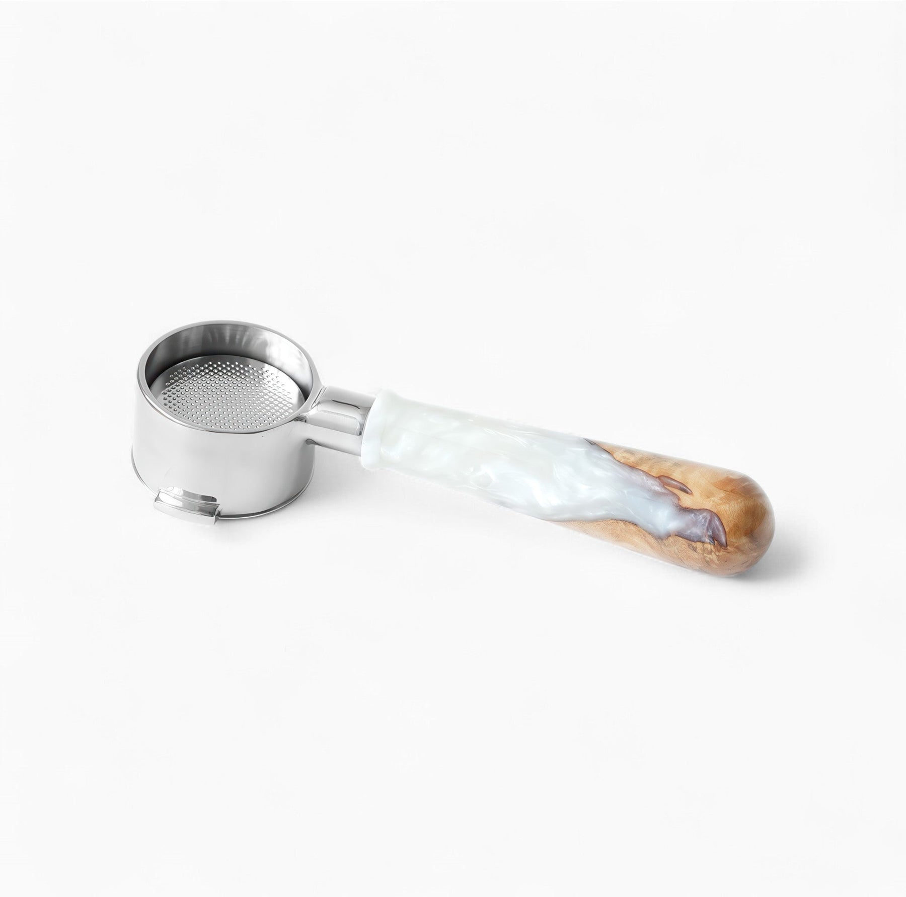 Bottomless Portafilter, Walnut and Resin Handle