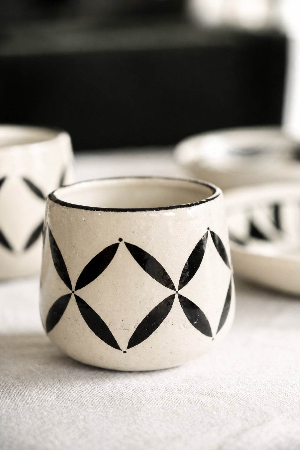 Hand-Painted Stoneware Cup, Hutsul Heritage