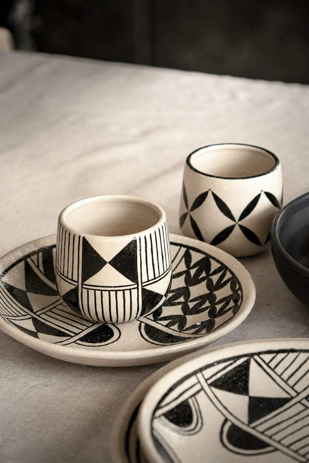 Hand-Painted Stoneware Cup, Hutsul Heritage