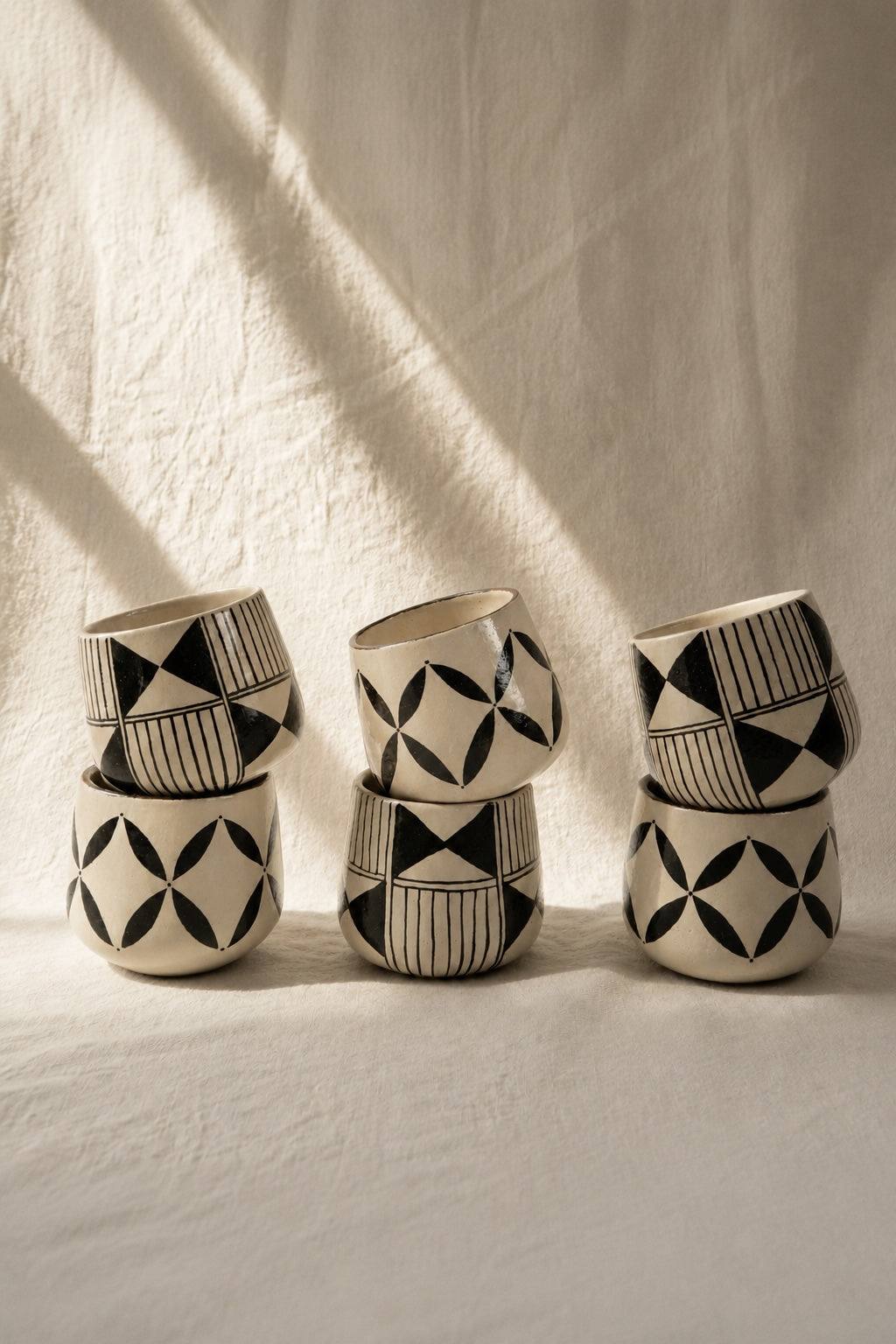 Hand-Painted Stoneware Cup, Hutsul Heritage