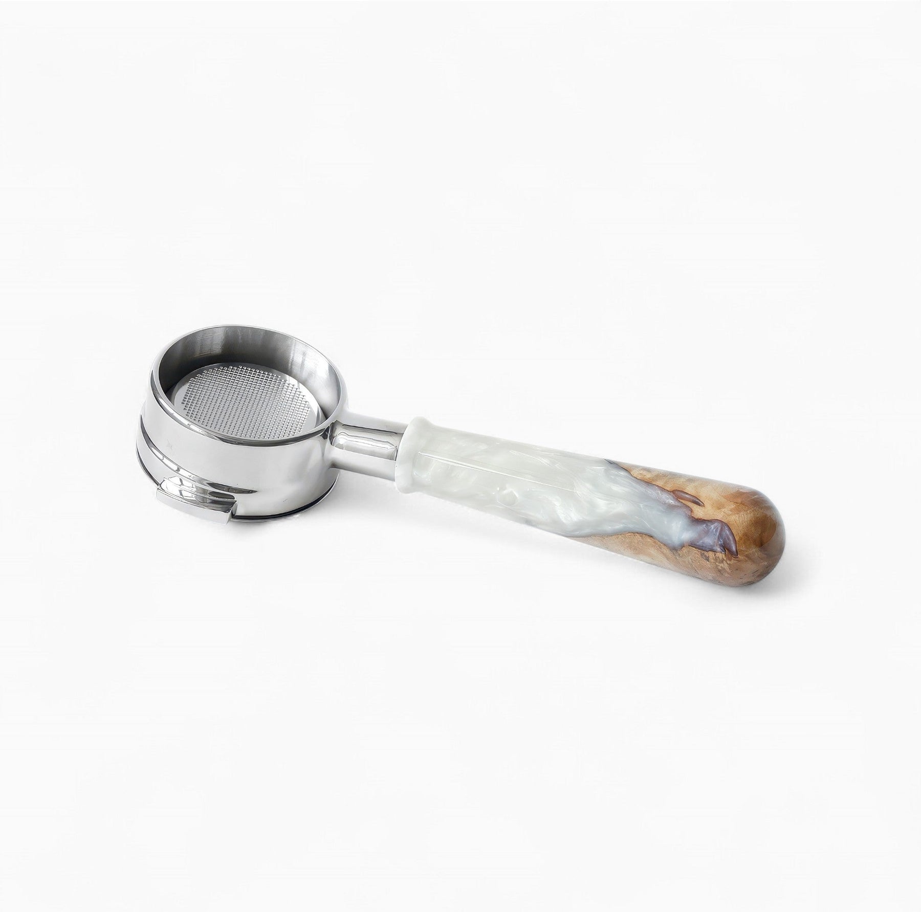 Bottomless Portafilter, Walnut and Resin Handle