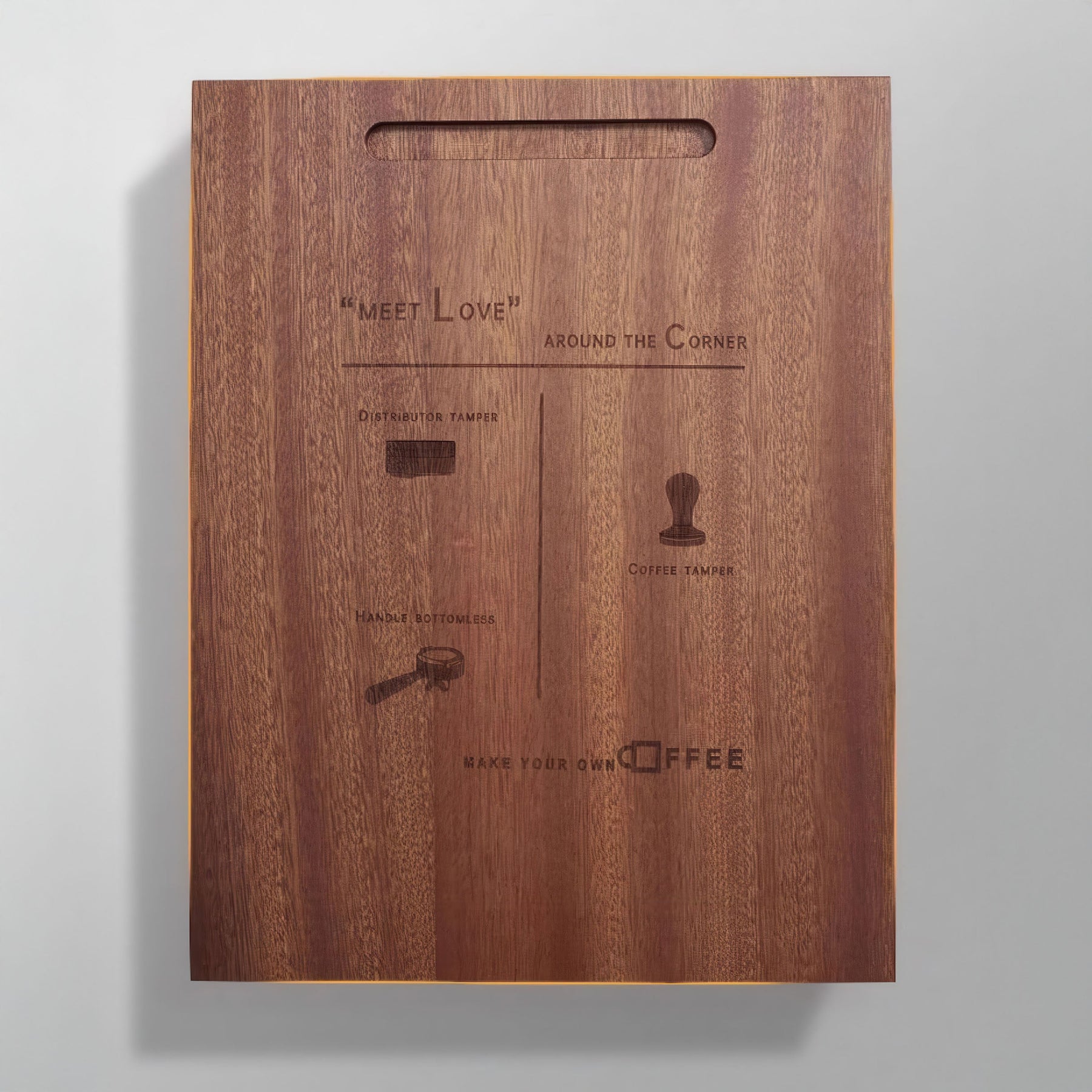 Walnut Tamper Mat with Silicone Surface
