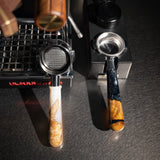 Bottomless Portafilter, Walnut and Resin Handle