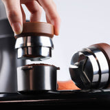 Espresso Distributor, Adjustable Depth, Walnut Handle