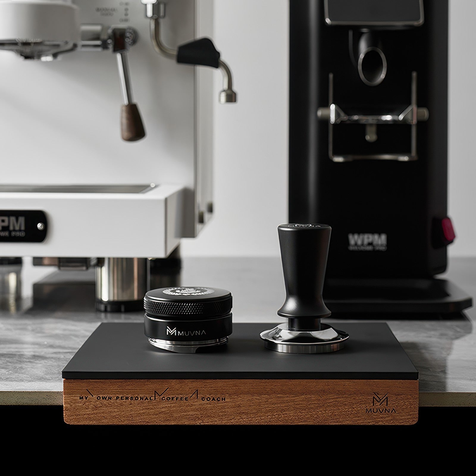 Walnut Tamper Mat with Silicone Surface
