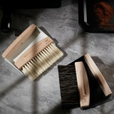Beech Cleaning Brush and Magnetic Dustpan Set