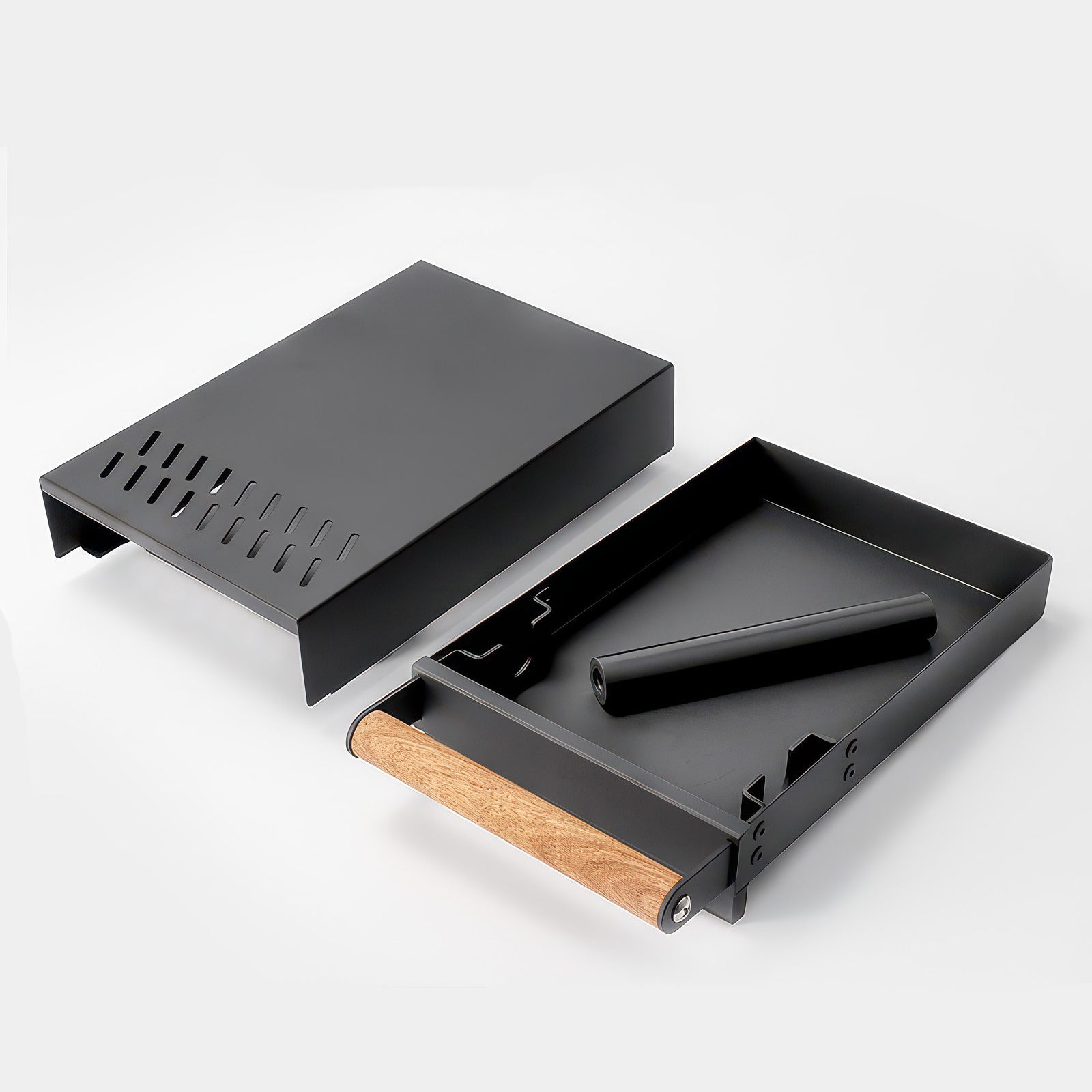 Drawer Knock Box with Wood Handle