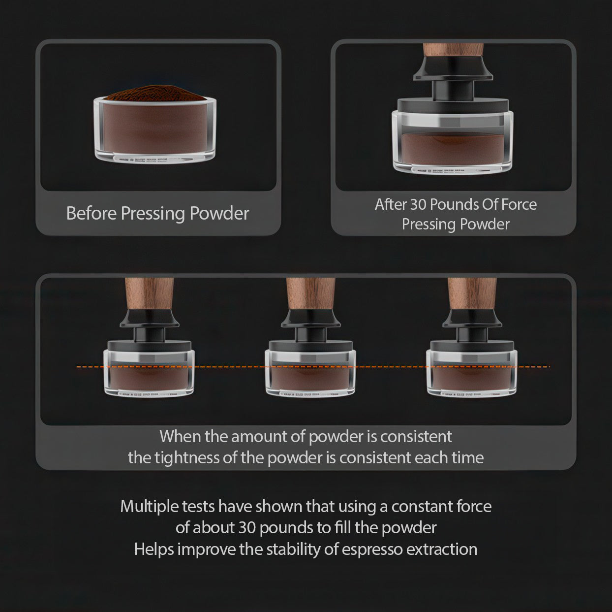 Walnut Constant Force Tamper