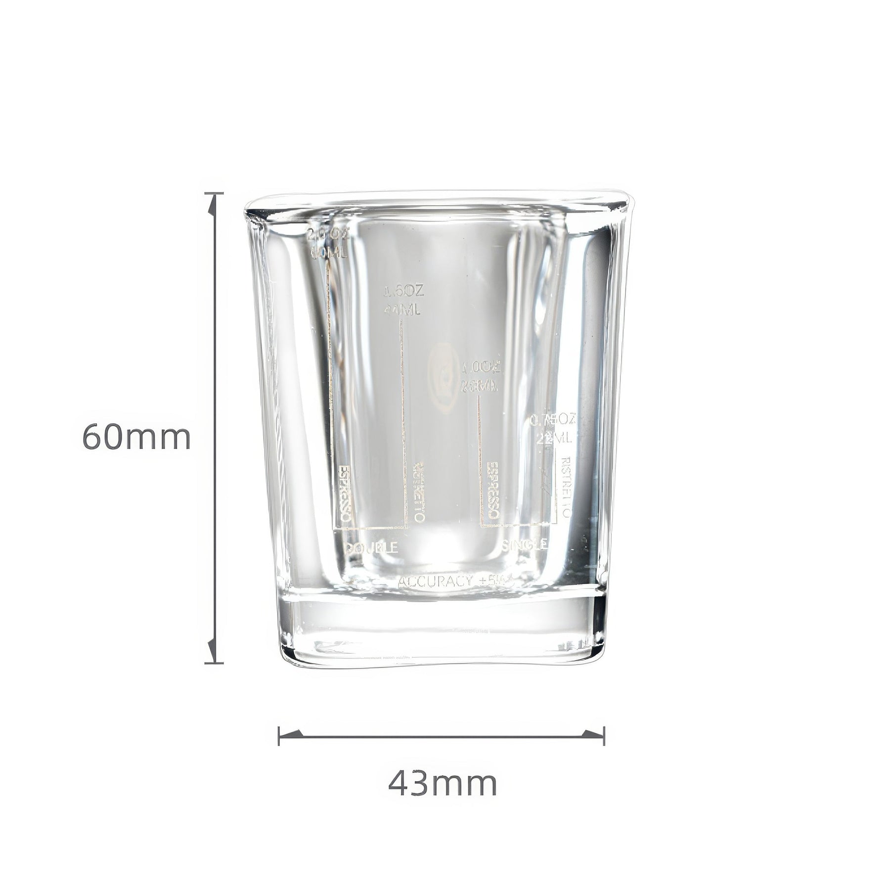 Glass Espresso Shot Cup, 60ml