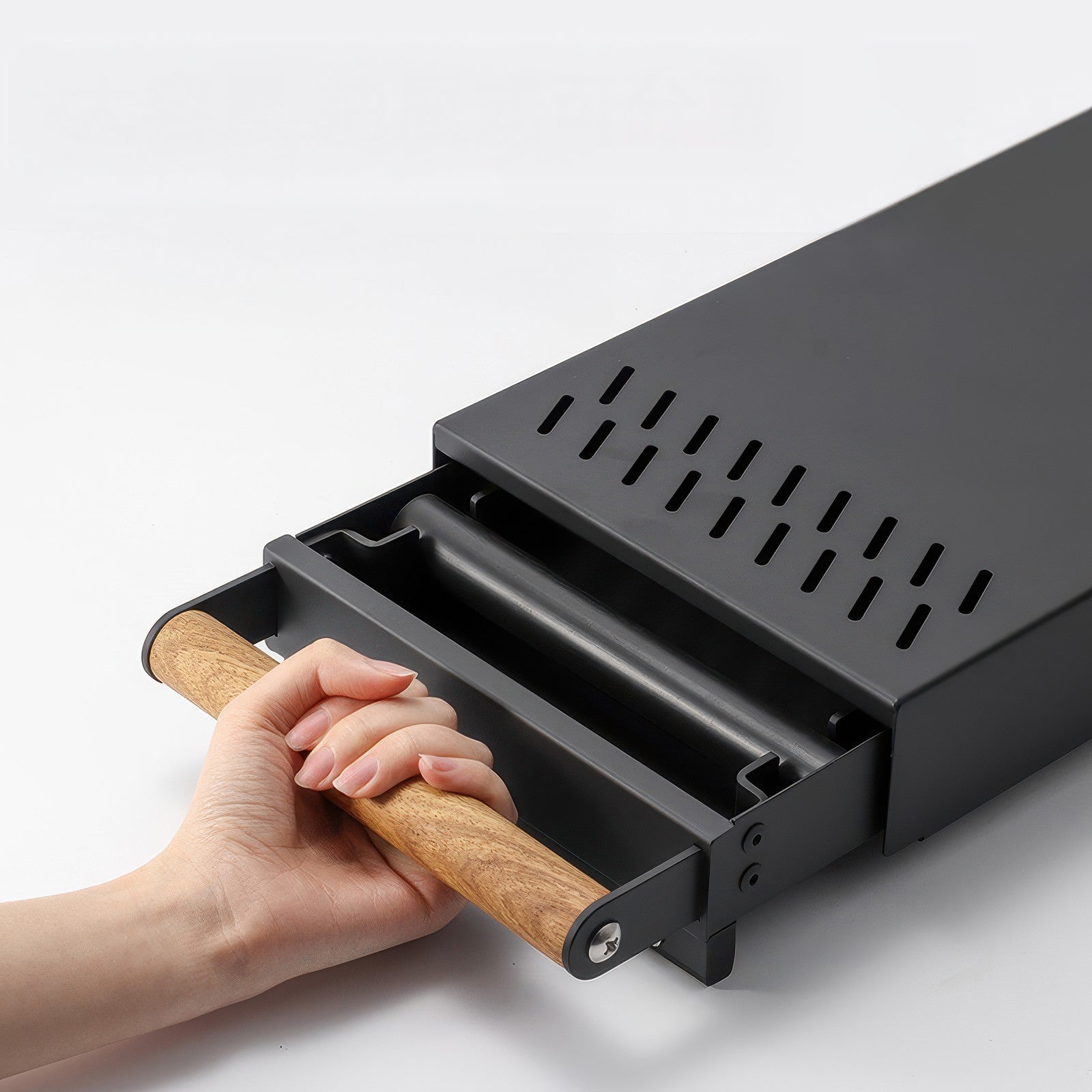 Drawer Knock Box with Wood Handle