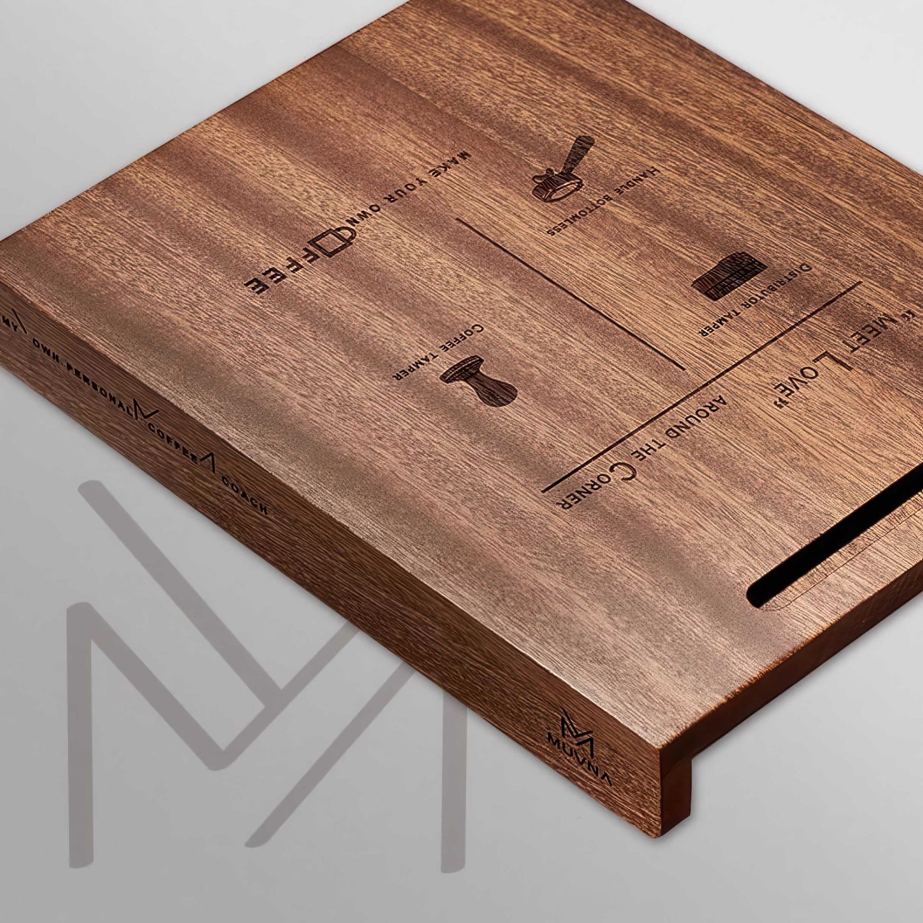 Walnut Tamper Mat with Silicone Surface