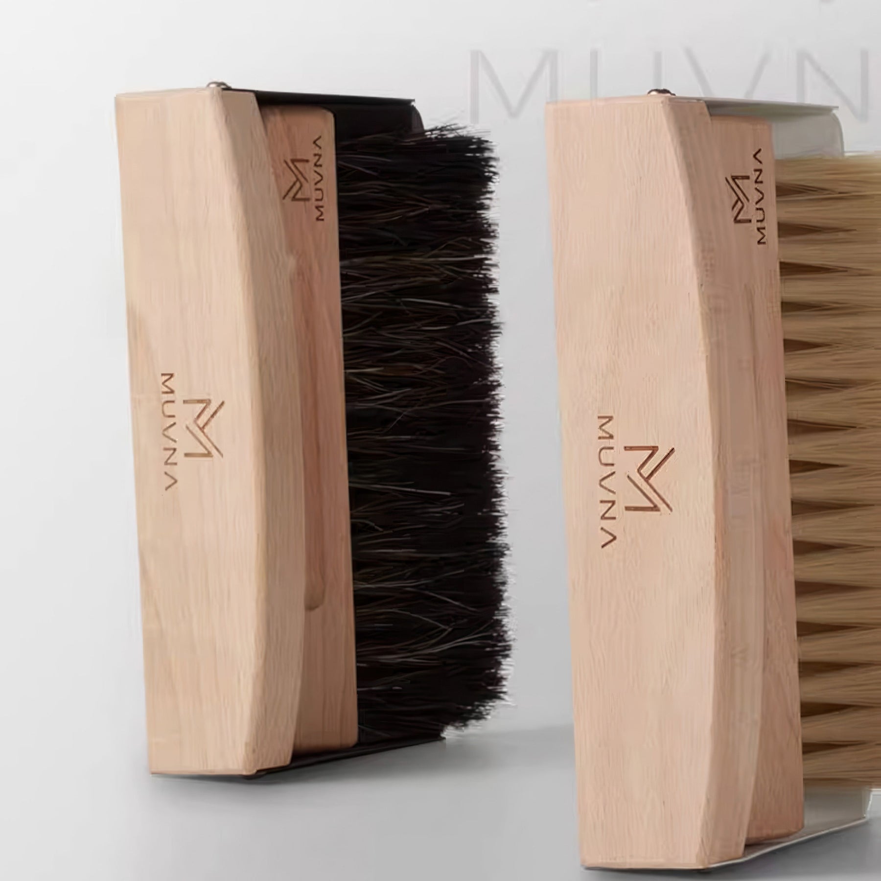 Beech Cleaning Brush and Magnetic Dustpan Set