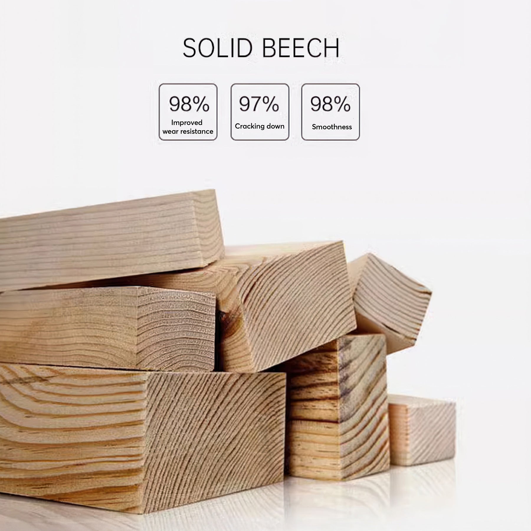 Beech Cleaning Brush and Magnetic Dustpan Set