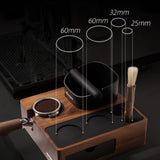 Walnut Tamping Station with Knock Box