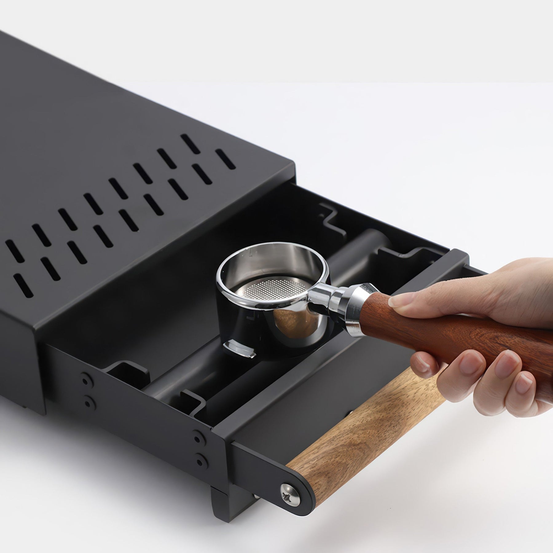 Drawer Knock Box with Wood Handle
